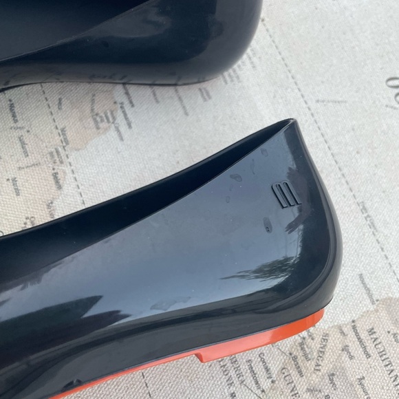 Melissa Aura Chain Black Ballet Flats Size 6 - Picture 6 of 9